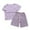 Purple, variant on WRKEKC Girls Summer Outfits, Girls 2 Piece Casual Outfits, Boys and Girl Summer Thin Pajama Set Home Wear Air Conditioning Suit Set Can Be Worn Outside