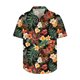 thumbnail image 3 of Blusa y camisa de manga corta con cuello vuelto para hombre, blusa informal de moda con botones y manga corta para hombre, 3 of 4
