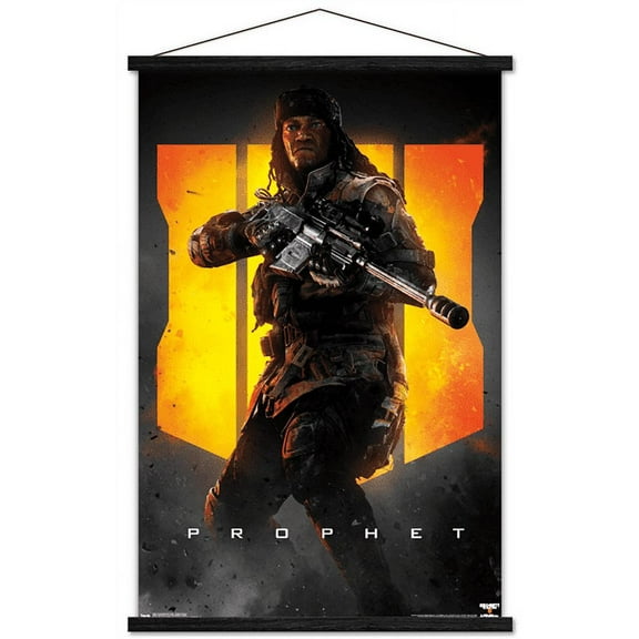 Call of Duty: Black Ops 4 - Prophet Key Art Wall Poster with Wooden Magnetic Frame, 22.375" x 34"