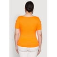 thumbnail image 5 of Womens Plus Size Cut Out Crew Neck Tee, 5 of 5