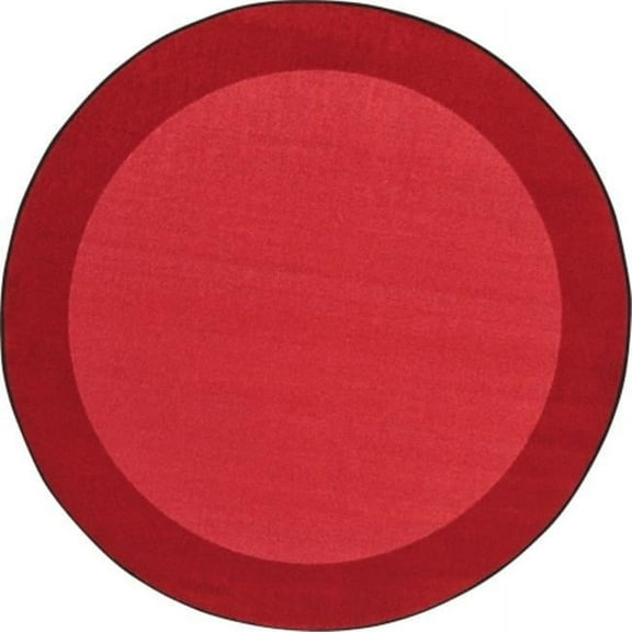 All Around Round Classroom Carpet   Red - 7 ft. 7 in.