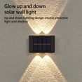 thumbnail image 4 of Bearachild 2 piezas de luces de pared alimentadas por energía Solar para exteriores, jardín, camino, detección de luz, lámpara de valla impermeable Iluminación y accesorios Blanco cálido Bearachild HA066654-02B, 4 of 6