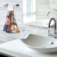 thumbnail image 5 of Yayeee Kitchen Hanging Hand Towels Set of 2 with Loop Bathroom Absorbent Tie Towel, Vibrant Floral, 5 of 7