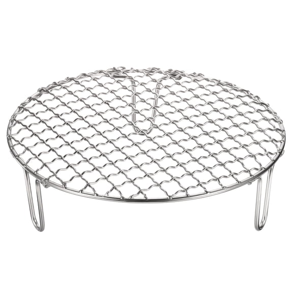 Uxcell Round Cooking Rack, 7.5-inch Stainless Steel Cross Wire Barbecue Grill Net Racks with 50mm Legs