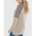 thumbnail image 2 of ANYJOIN Women's Casual Long Sleeve Tunic Tops Crew Neck Color Block Blouses, 2 of 4