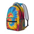 thumbnail image 2 of Red and Yellow Tie Dye Pattern Backpack for School, Cute School Bag with Adjustable Shoulder Straps and Padded Back, 15.3"x11"x6.7", 2 of 5