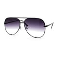 thumbnail image 5 of Womens Luxury Officer Tear Drop Shape Metal Rim Racer Sunglasses [Black - Purple Clear], 5 of 7
