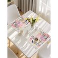 thumbnail image 5 of Bunny Easter Placemats Set of 4, Eggs Spring Floral Grey Plaid Farmhouse Placemats for Dining Table, Place Mats for Kitchen Tabletop, Waterproof Wipeable Dining Table Mats Set, 5 of 9