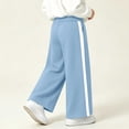 thumbnail image 6 of Asgosdo Sweatpants for Teen Girls High Waisted Wide Leg Color Block Trackpants Casual Baggy Fall Pants with Pockets Size 5-15Y, 6 of 7
