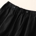 thumbnail image 6 of 2025 New Womens Athletic Shorts Loose Solid Half Shorts Pants Elastic Waisted Button Front with Pocket Breathable Linen Shorts for Women, 6 of 8