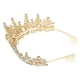 thumbnail image 5 of 1 Uds Diadema de cristal dorado Unique Bargains Tiara elegante con peines para mujeres y niñas, 5 of 7