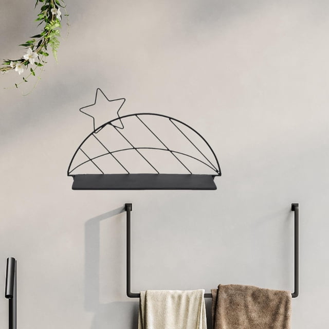 Organizador multiusos para colgar en la pared, estantes flotantes, estante de exhibición de pared, estante montado en la pared de hierro forjado para 345x205cm