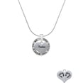 thumbnail image 2 of Delight Jewelry Twins Heart with Two Pair of Baby Feet Silver-tone You Mean the World to Me Ring Necklace, 18", 2 of 4