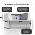 thumbnail image 6 of Extra Large Stainless Steel Cat Litter Box with High Sides & Detachable Splash Guard, Odor-Resistant & Easy-Clean Metal Kitty Potty for Big Cats, Durable & Rust-Proof, 6 of 7