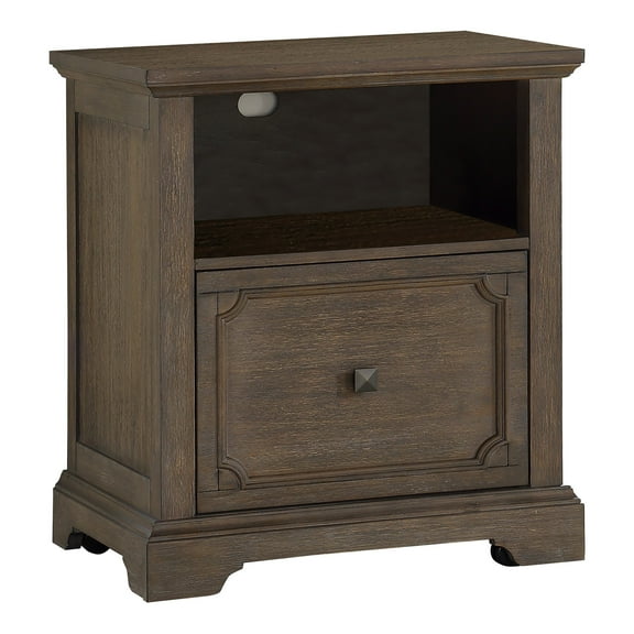 OakvillePark Atkins File Cabinet, Distressed Dark Oak