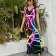 thumbnail image 4 of Fibre Optic Sleeveless Dress Women's clothing cocktail dresses birthday dresses for women, 4 of 7