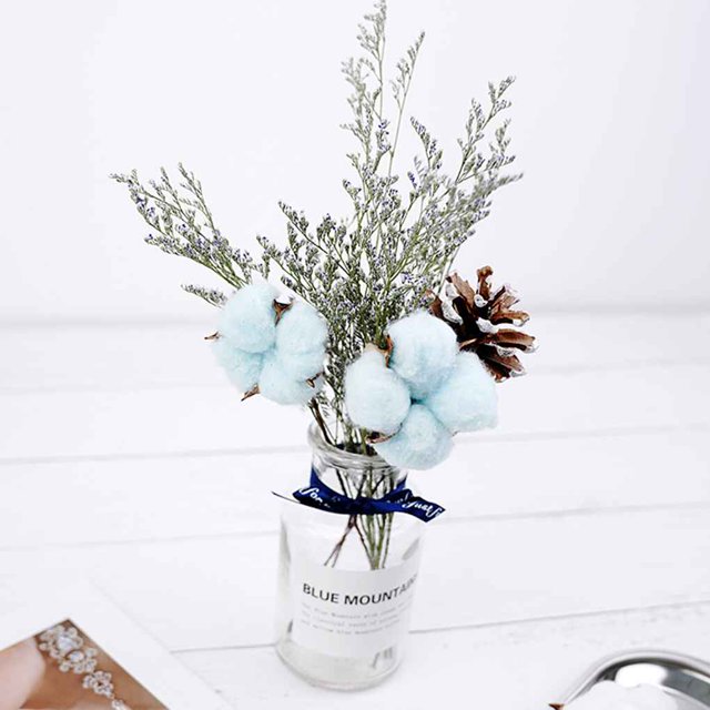Langgg Dried Flower Vase Kit Wheat Table Decor Photo Props Home Decorations Bouquet Ornaments Set