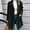 Black, variant on Lilgiuy Women Jacket Solid Jacket Button Turndown Neck Warm Medium And Long Jacket for Weekend Outings