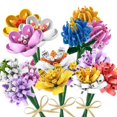 thumbnail image 4 of WM Bouquet Of Roses Eternal Life Flower Arrangement Building Block Toys Compatible Educating Children Christmas Gift Girl Series Q0823, 4 of 7