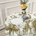thumbnail image 6 of 60 Inch Round Tablecloth - Cow Boys Waterproof Spill-Proof Table Cloth with Lace Washable Fabric Table Cover for Dining Tables, Kitchen and Parties House Decor, 6 of 7