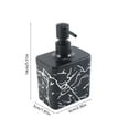 thumbnail image 3 of Premium Marble Plastic Soap Dispenser – 18oz Square Refillable Bottle with Pump for Bathroom, Kitchen, Vanity and Office, 3 of 6