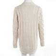 thumbnail image 4 of FOCUSNORM Women's Long Sleeve Cable Knit Sweater Open Front Cardigan Button Loose Outerwear, 4 of 8