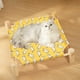 thumbnail image 4 of Cama plegable para mascotas ZJT250130061 | Cama elevada de madera maciza para perros y gatos con tapete de lino extraíble y lavable | Transpirable, refrescante en verano y para usar en cualqui, 4 of 5