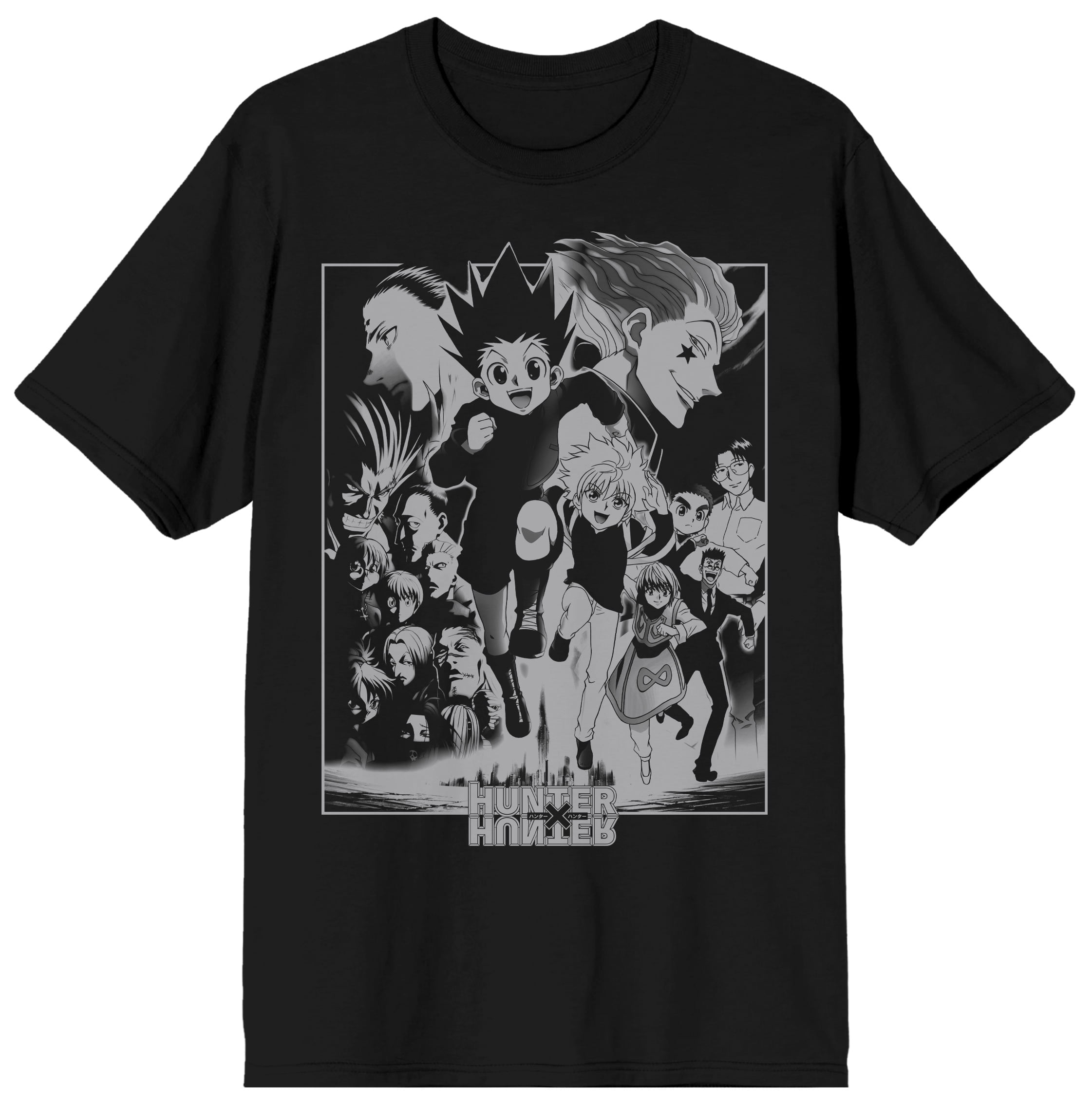 Hunter X Hunter Anime Cartoon Title Logo Black Graphic Tee- L
