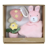 Lambs & Ivy Garden Bunny 3-Piece Developmental Infant Baby Plush Gift Set