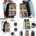 thumbnail image 2 of ZUXONGSY Cat Sunflower Cow Spot Print 4 Pack Backpack Purse for Girls Boys Casual Schoolbag with Lunch Box Pencil Case and Water Bottle Holder Kindergarten Rucksack Kids Daypack Travel Laotop Bags, 2 of 6