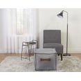 thumbnail image 1 of Canadiana Grey Flannel Ottoman, 1 of 4