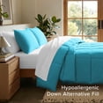 thumbnail image 4 of Bare Home Down Alternative Comforter Set - 2-Pieces - All Seasons - Twin/Twin-XL, Aqua, 4 of 9