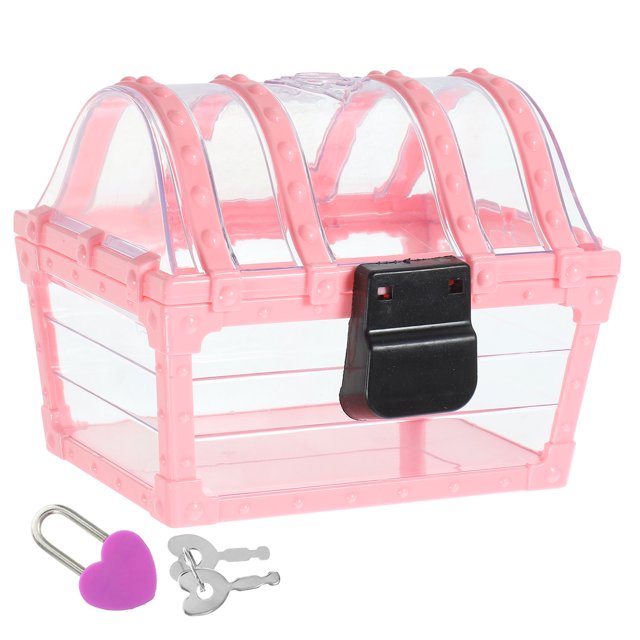 EeaseMX 1 Conjunto de exquisito caja de joyería con cerradura Funda de almacenamiento de bandas para el hogar.
