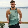 thumbnail image 6 of Logiee Paper Fox Crow Fantasy Print Men's Workout Tank Top,Quick Dry Workout Tank Top,Gym Muscle Tee,Fitness Bodybuilding Sleeveless T Shirt-3X-Large, 6 of 7