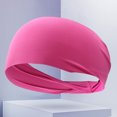 thumbnail image 5 of Banda para el sudor en la frente, antideslizante, transpirable, de alta elasticidad para hombres y mujeres (rojo rosa), 5 of 5