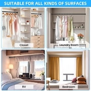 GPED Heavy Duty Adjustable Closet Rod 28-39 inch, Closet Organizer Rod for Wardrobes, Bathroom & Laundry Room, Hanging Clothes Rod, Black