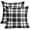 Black White, variant on Fall Plaid Pillow Covers 16x16 Set of 2 Burnt Orange Gray Cream Rustic Autumn Colored Print Decorative Outdoor Pillowcases Farmhouse Throw Cushion Case Decor for Home Couch Sofa Bed