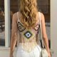 thumbnail image 4 of Mujeres de Verano Tops Casual Gancho de Mano Color Mixto Patchwork Strapless Borded Top para las Mujeres de Verano, Moda Casual Ligero, 4 of 5