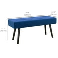 thumbnail image 3 of HOMCOM 39" End of Bed Bench, Upholstered Entryway Bench for Living Room, 3 of 10