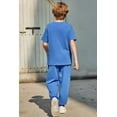 thumbnail image 5 of Arshiner Boy's Pants Set - 2 Piece ColorBlock Short Sleeve T-Shirt and Active Pants - Casual Clothing Outfits, 5 of 5