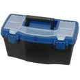 thumbnail image 1 of Edward Tools Plastic Tool Box with Handle - 16” Heavy Duty Organizer Box with Removable Organizer Tray and Handle - Locking Lid - Clear Easy Access Top - Built in dividers - Pad Eye Lock, 1 of 4