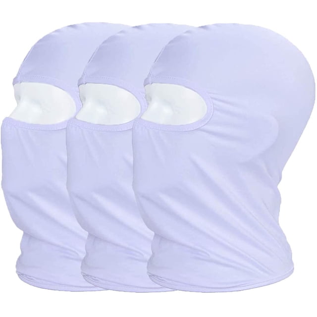 Paquete de 3 máscaras de pasamontañas para ciclismo con protección UV, tela ligera y fina de Lycra, a prueba de viento, transpirables, para deportes al aire libre, máscara facial completa ER