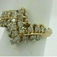 thumbnail image 2 of Womens Cluster Ring 2CT Round Cut Lab Created VVS1/D Diamond 14K Yellow Gold Plated 925 Silver, 2 of 2