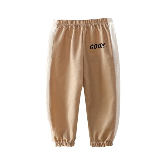 WRKEKC Boys Jogger Pants Summer Children Color Block Elastic Waist Sports Pants Mosquito Repellent Thin Lantern Cropped 1-12 Years