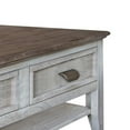 thumbnail image 3 of Kohl 50 Inch Coffee Table, Mango Wood, 4 Drawers, Open Shelf, Brown, White- Saltoro Sherpi, 3 of 5