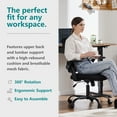 thumbnail image 3 of edx Ergonomic Office Chair, Mesh Desk Chair with Flip up Arms and Storable Lumbar Support for Home Office Standing Desk, Black, 3 of 9
