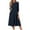 Navy, variant on 50% Off Clear! Women Casual Summer Dresses Women Fashion Casual Pleated-cent Sleeve Round-Neck Solid Dress