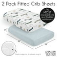 thumbnail image 6 of Sweet Jojo Designs Airplane Green and Blue Boy Fitted Crib Sheets 2 Piece Set, 6 of 6