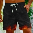 thumbnail image 5 of cllios Men's Quick Dry Swim Trunks Swimsuits Funny 3D Novelty Flame Pattern Print Beach Bathing Suits 2024 Summer Hawaiian Swimming Shorts with Pockets, 5 of 9