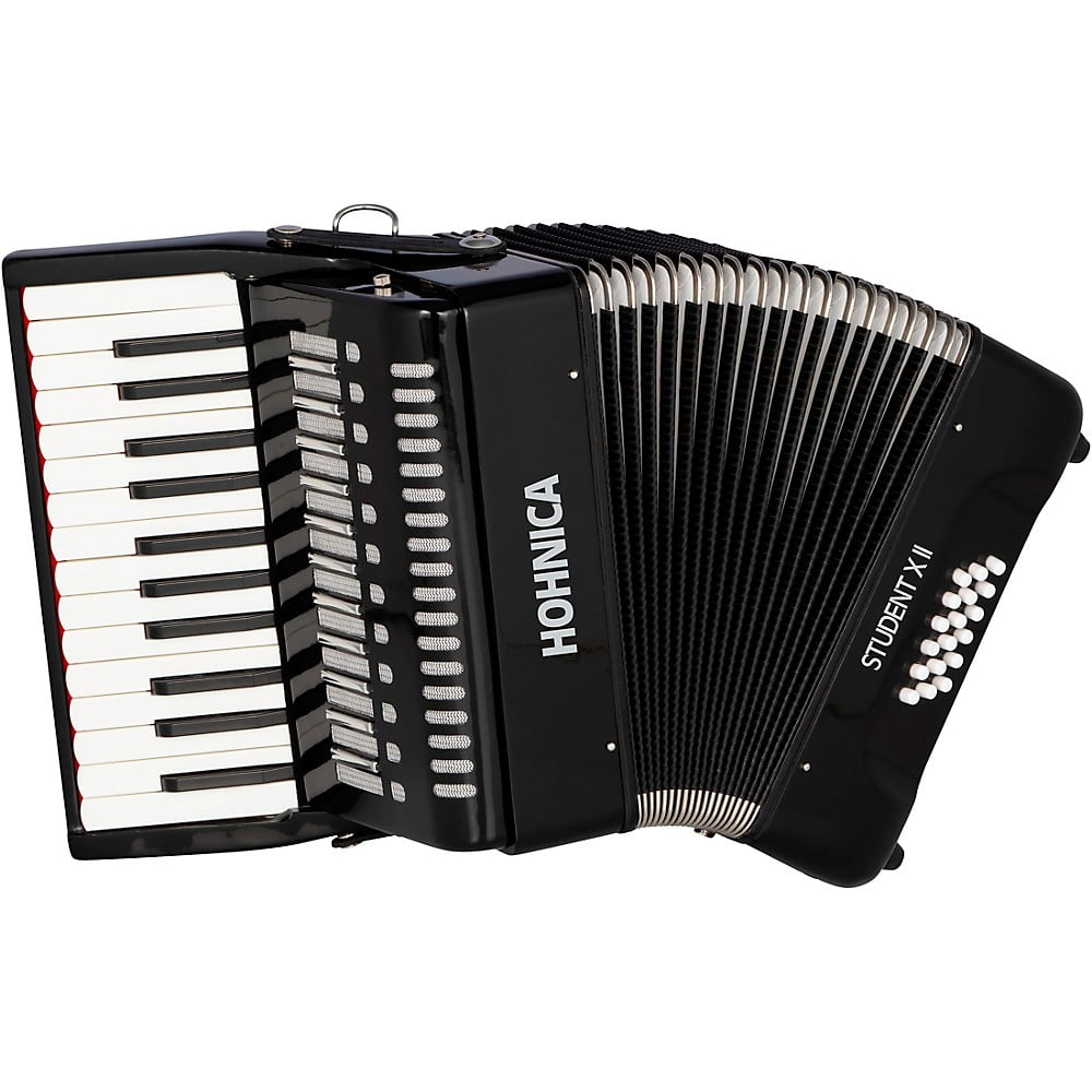 Hohner Hohnica 1305 Red Accordion - Beginner Friendly, 72 Bass, 34
